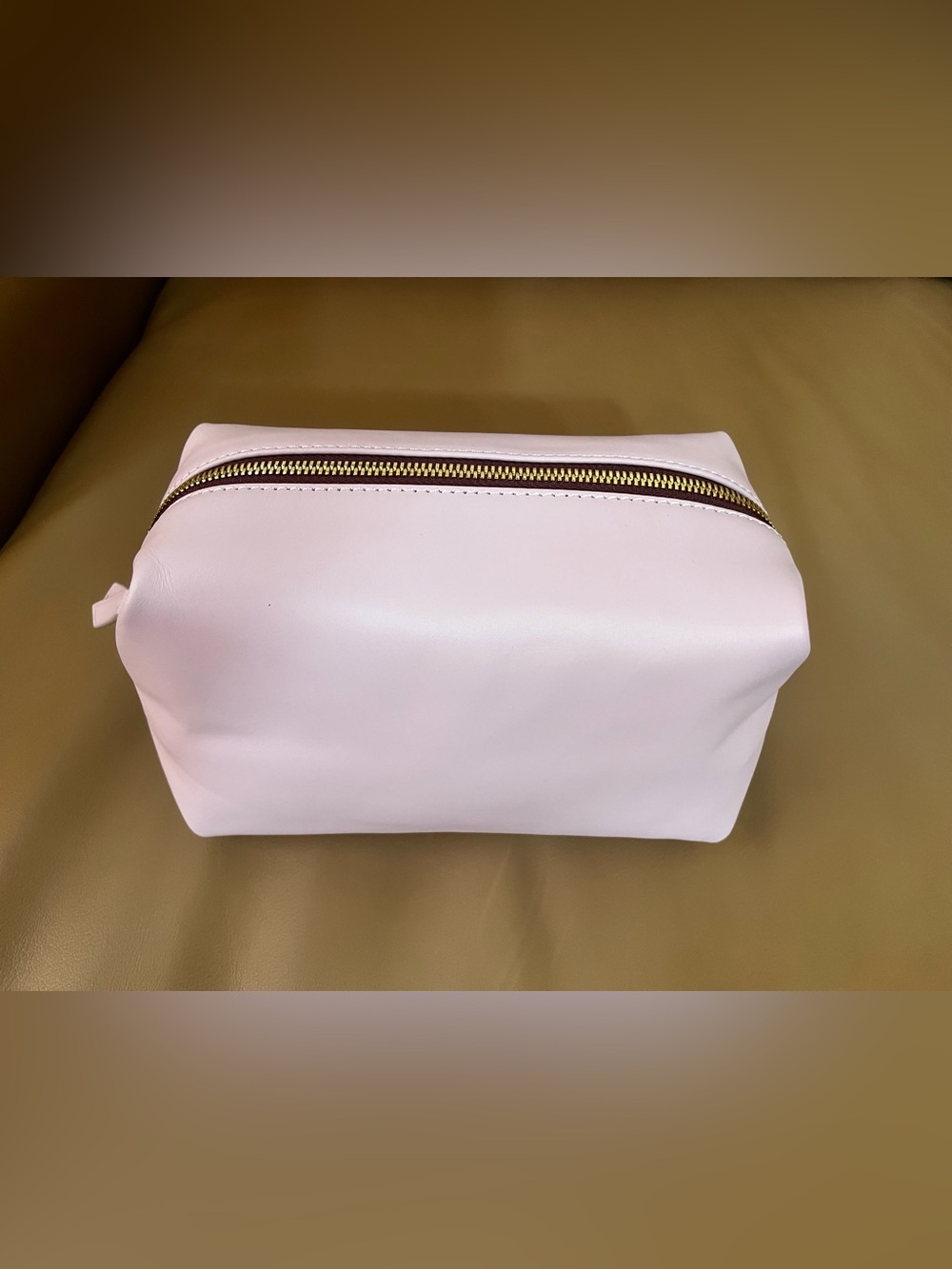 J Crew Harper Large Leather Dopp Kit Smky Wisteria